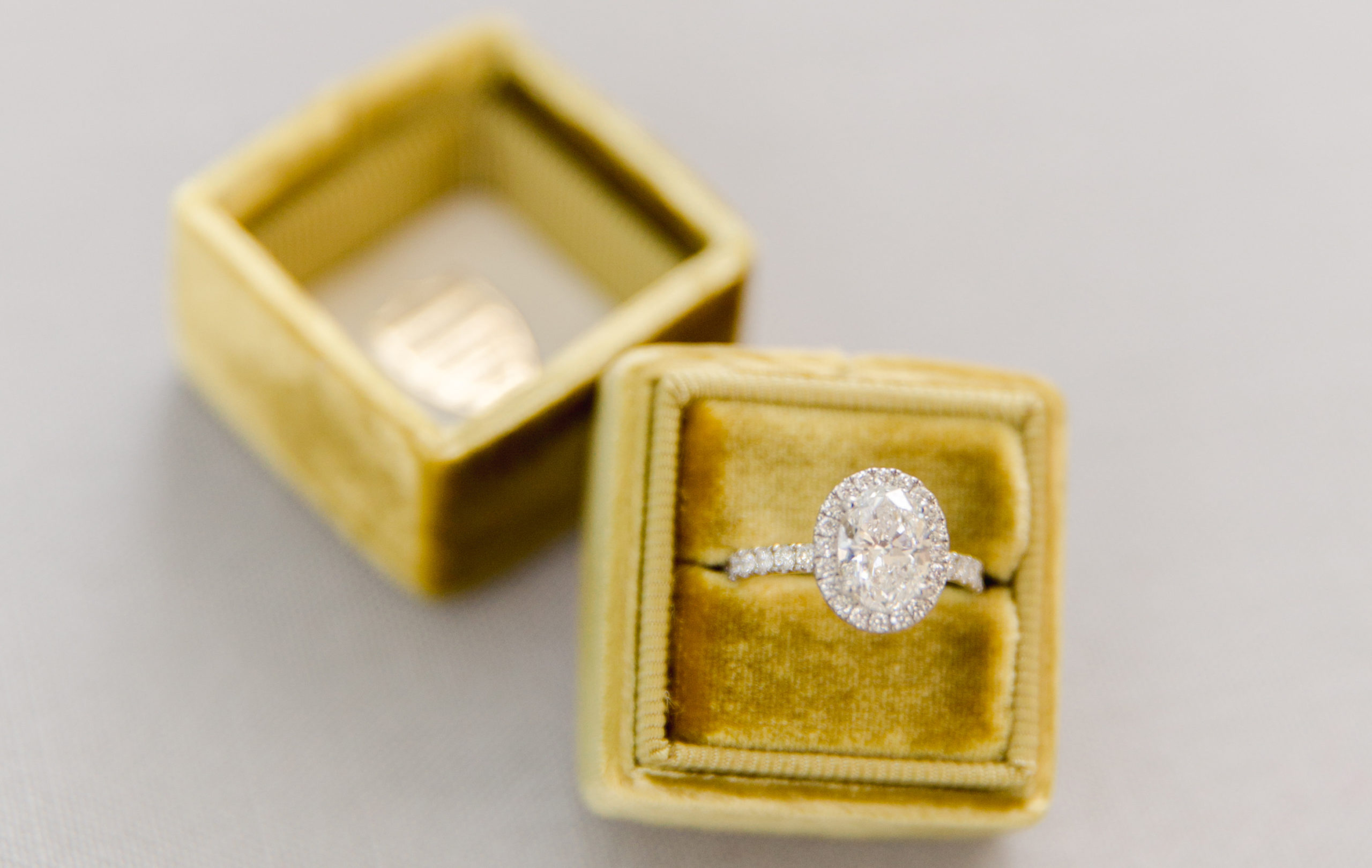 Timeless Love Weddings | Mrs box velvet wedding box and oval diamond ring