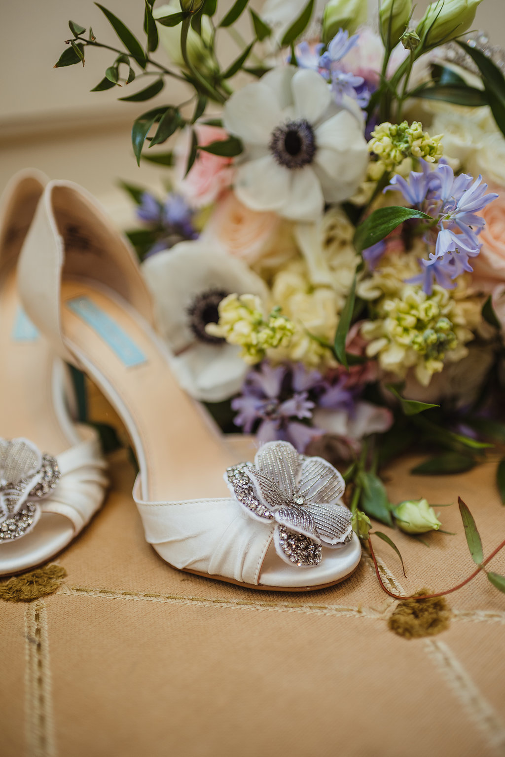 Timeless Love Weddings | Enchanted Inspirational wedding | Bridal bouquet & shoes