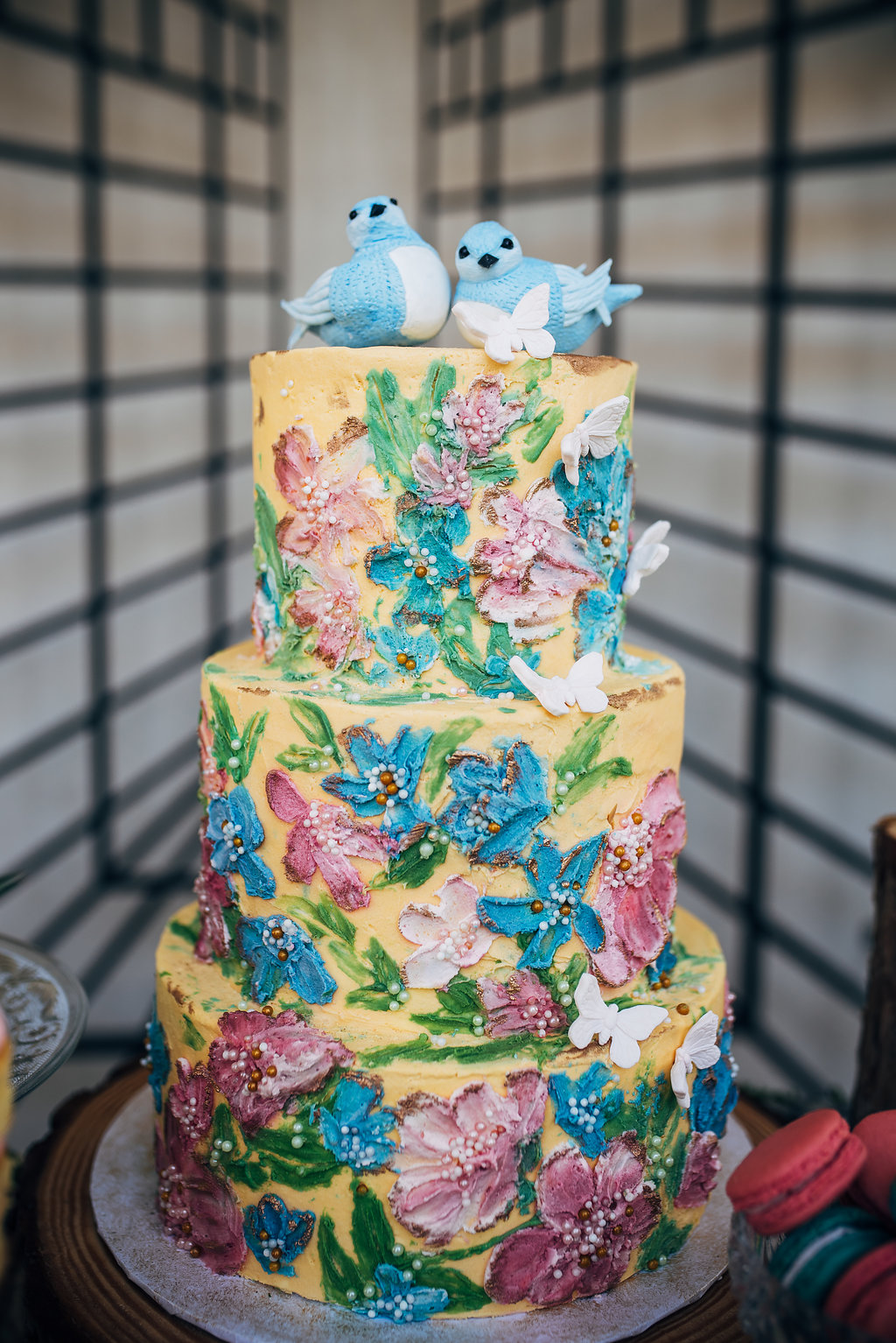Timeless Love Weddings | Enchanted Inspirational wedding | Spring hand painted buttercream cake design