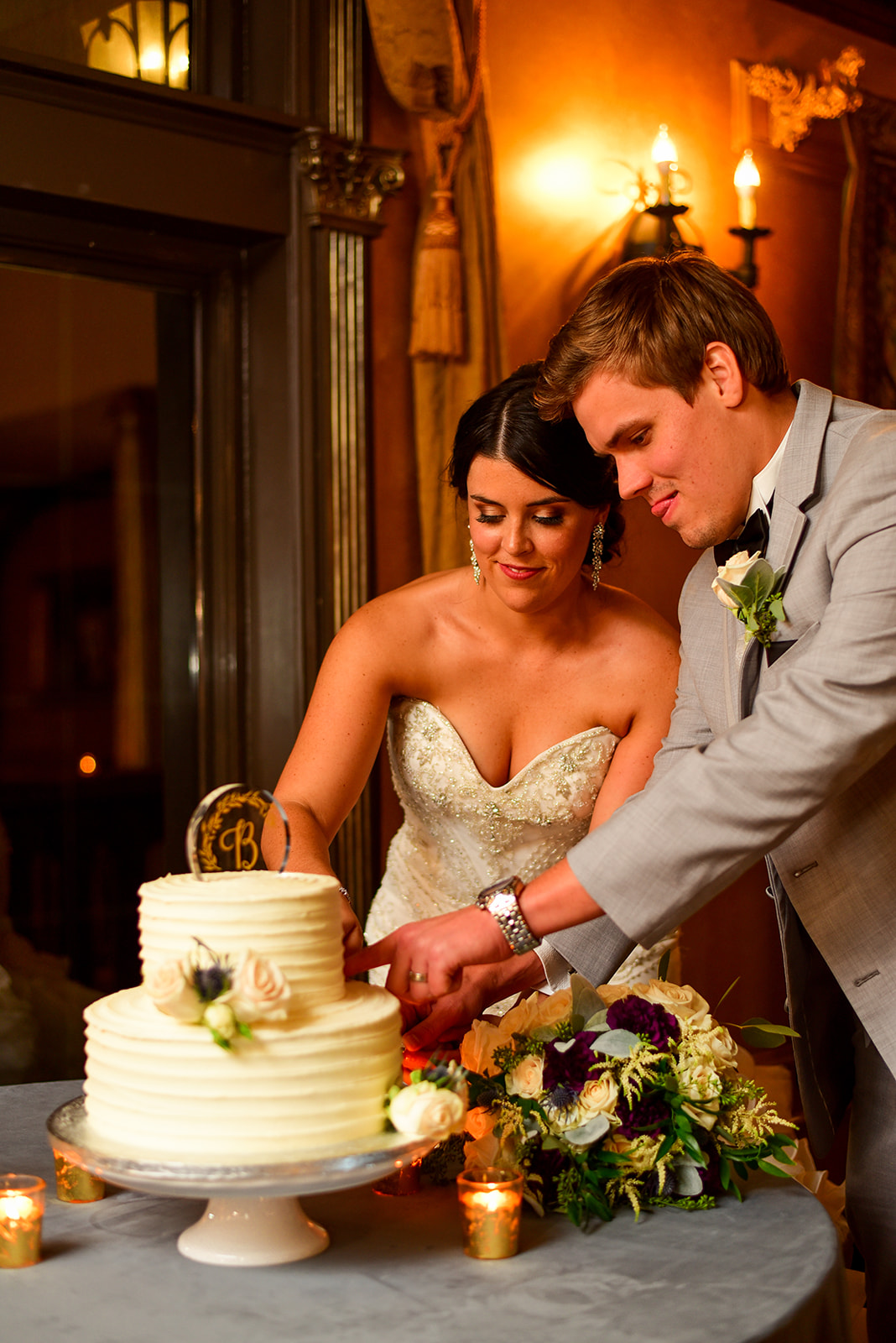 Timeless Love Weddings | Fairytale Barclay Villa Wedding | Cake Cutting