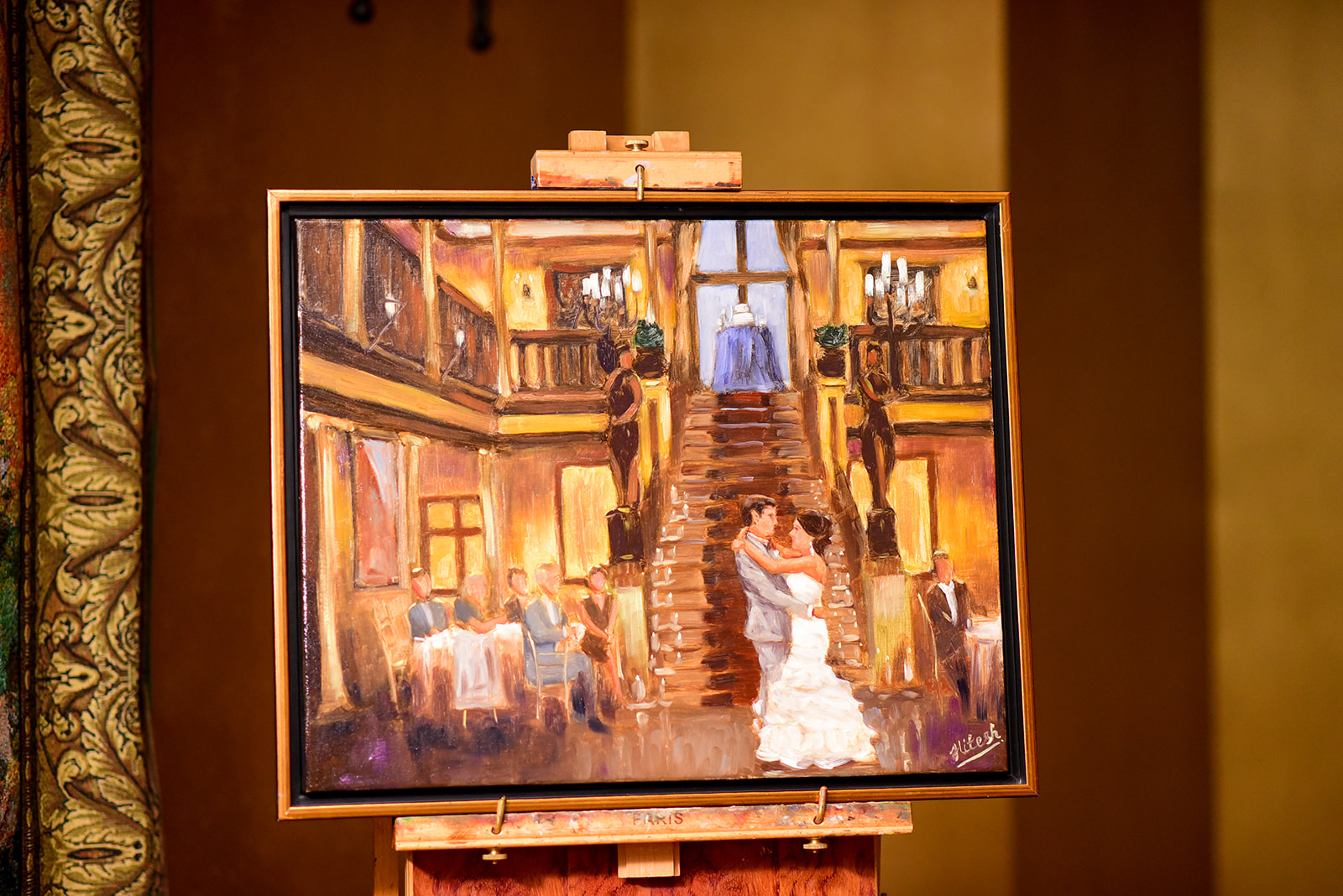 Timeless Love Weddings | Fairytale Barclay Villa Wedding | Tesh Parekh Live Wedding Painter Finished first dance
