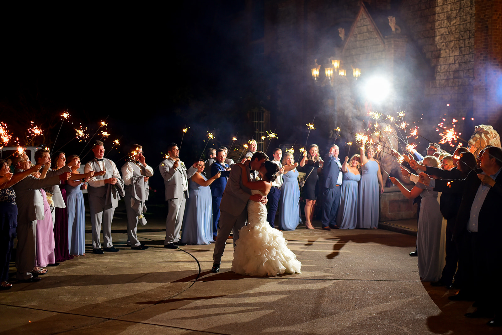 Timeless Love Weddings | Fairytale Barclay Villa Wedding | Sparkler exit
