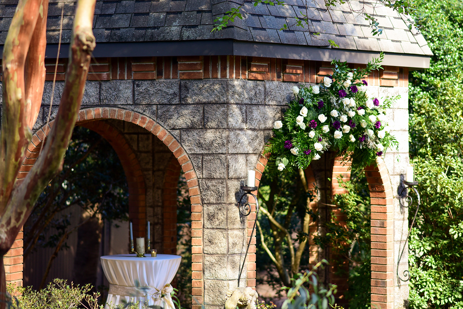 Timeless Love Weddings | Fairytale Barclay Villa Wedding | Floral archway design