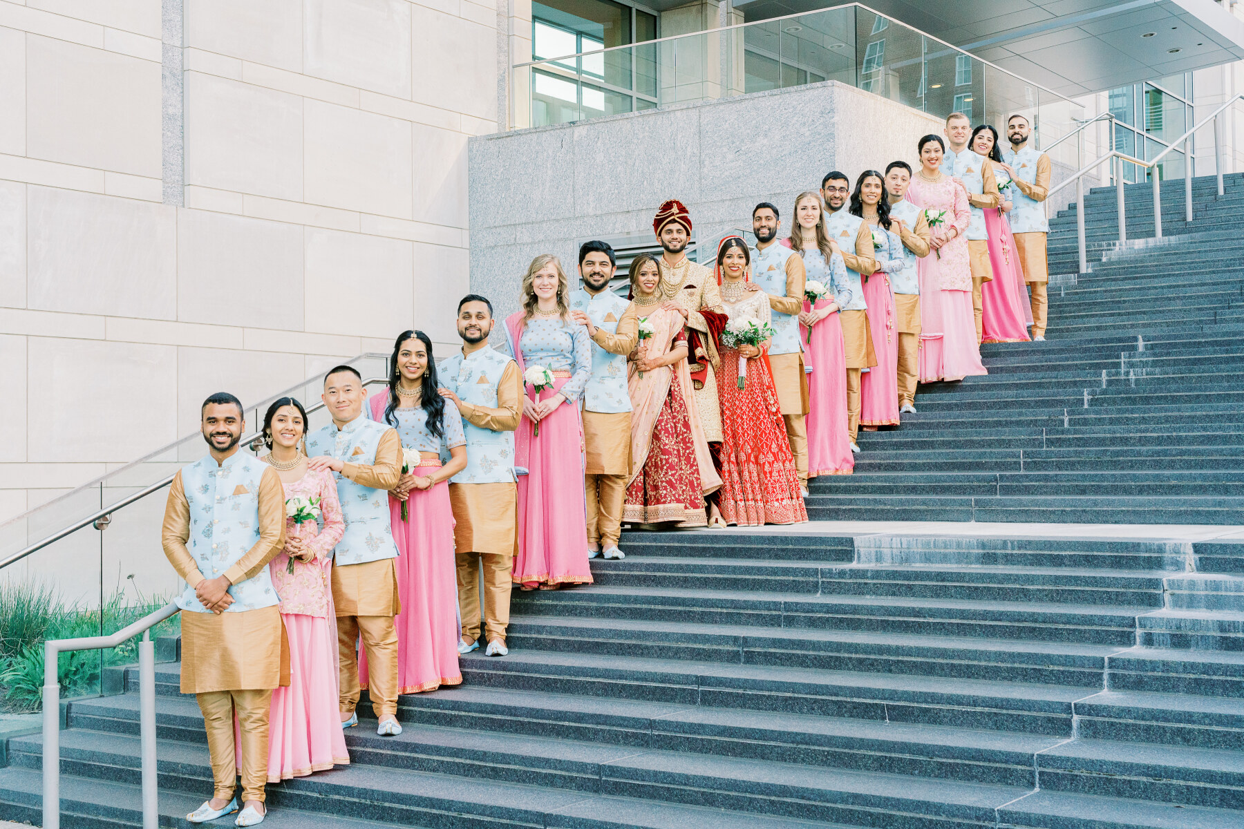 Ananya + Harsh and their entire wedding party captured by Jamie Vinson Photography 