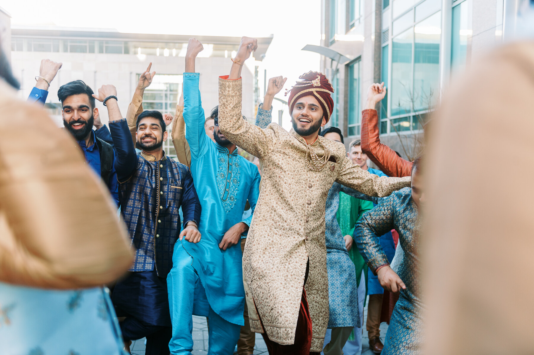 Harsh during the Baraat captured by Jamie Vinson Photography
