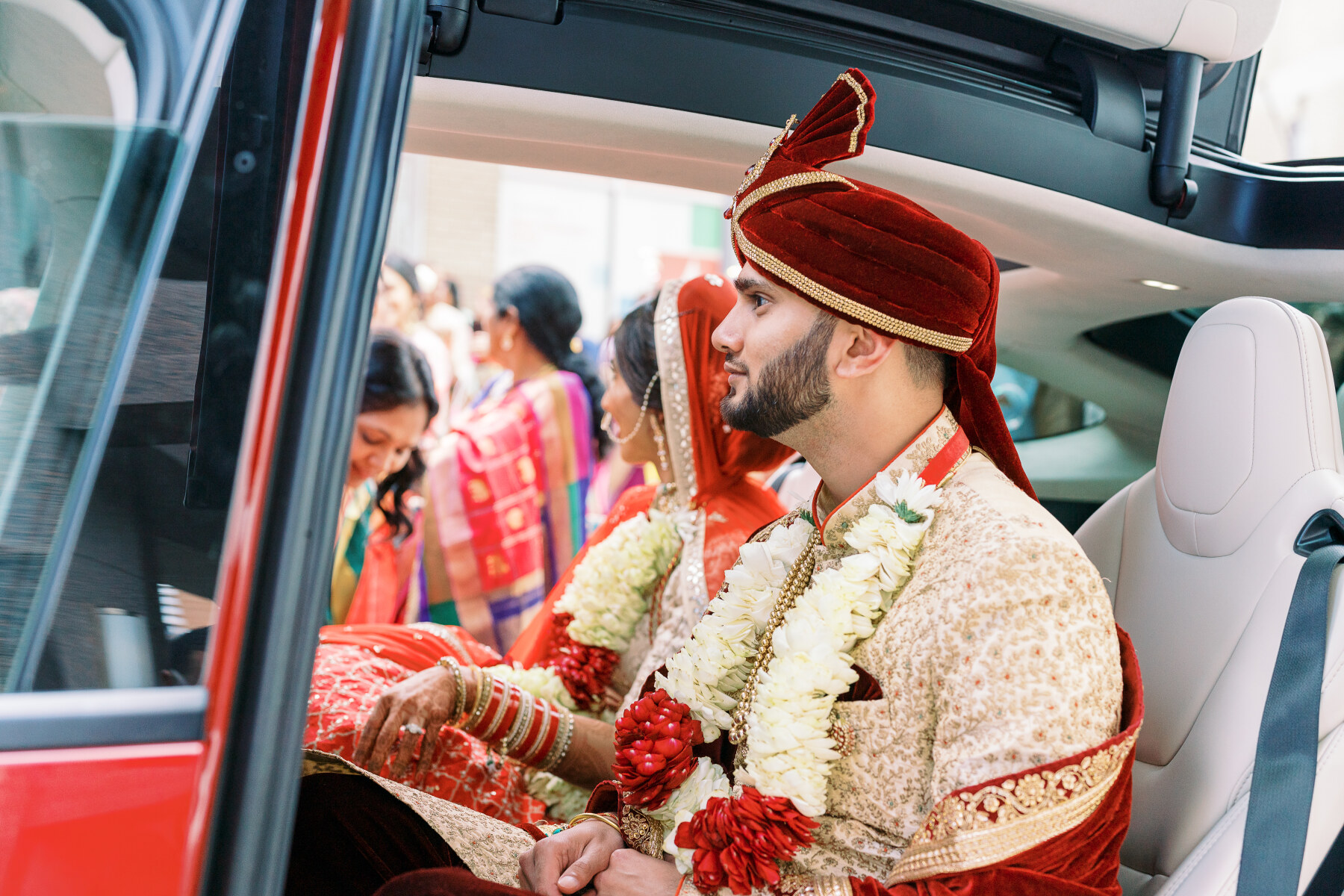 Ananya + Harsh during the Vidaai ceremony captured by Jamie Vinson Photography
