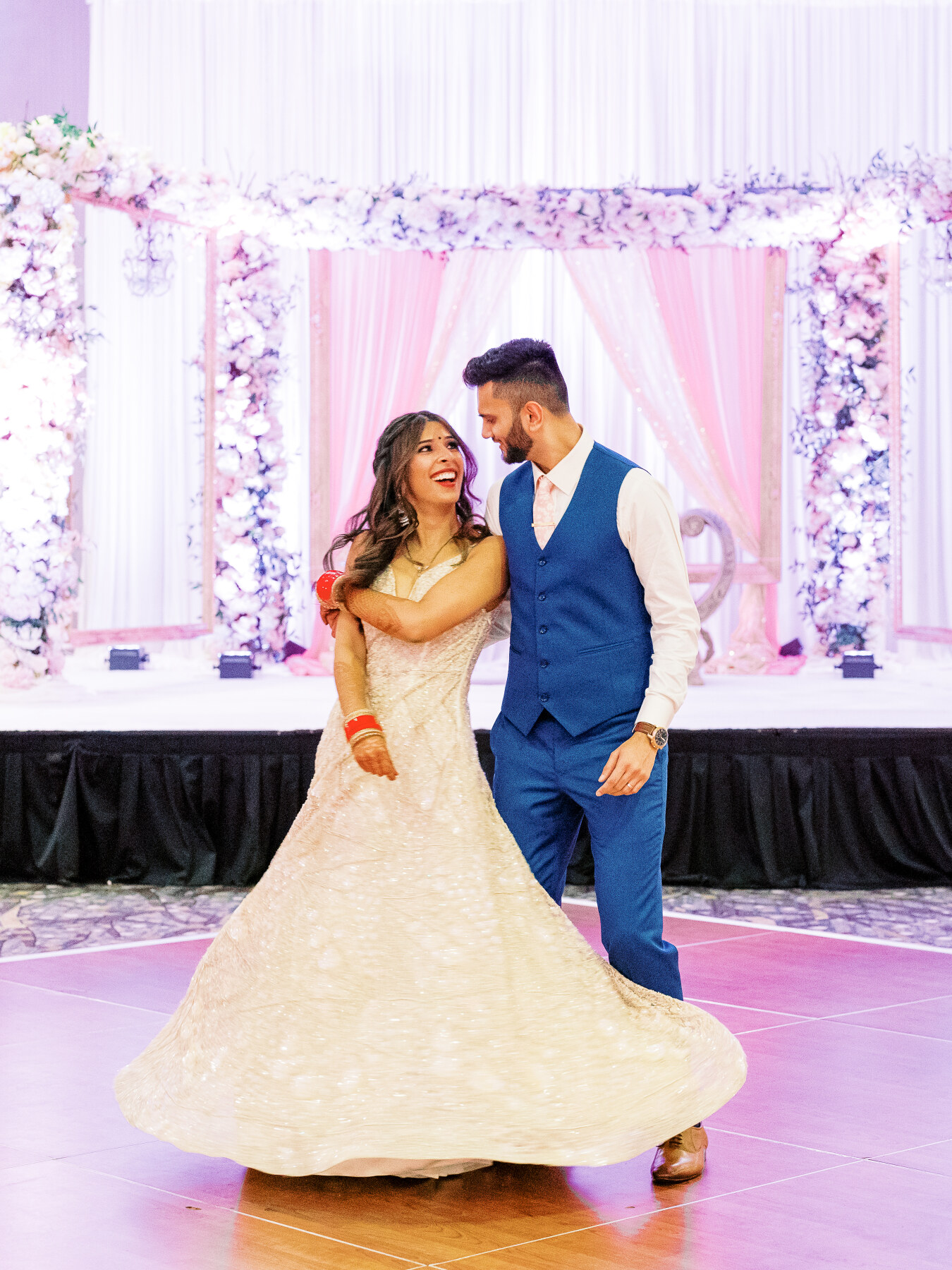 Ananya + Harsh Reception first dance captured by Jamie Vinson Photography